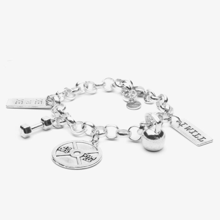 BRACCIALE RONDELLA CHARMS FITNESS SILVER